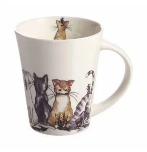 Nääsgrändsgården Mugg Katt sorterat, H.11cm, 30cl kuva