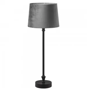 Liam bordslampa svart + gråskärm kuva