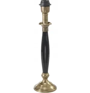 Madison lampfot svart antikmässing 43cm kuva