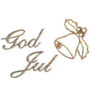 Klistermärken God Jul, guld kuva