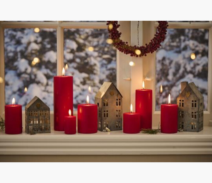 IB Laursen Blockljus morkrod 4x6cm  image