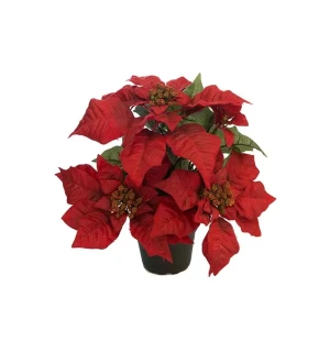 JULSTJÄRNA RÖD I KRUKA 35 cm KONSTVÄXT kuva