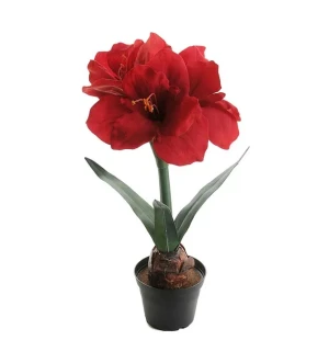 AMARYLLIS RÖD I KRUKA 45 cm KONSTVÄXT kuva
