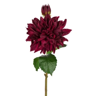 Dahlia Burgundy 70 cm real touch image