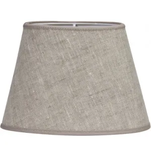 LAMPSKÄRM OVAL LIN LJUSBEIGE 25cm kuva