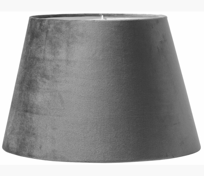 Oval lampskarm i gra sammet image