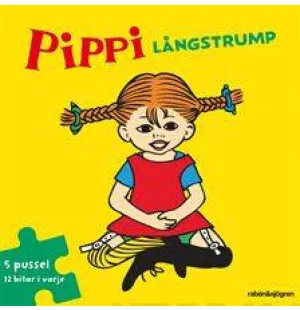 Pippi Långstrump Pusselbok : 5 pussel med 12 bitar image