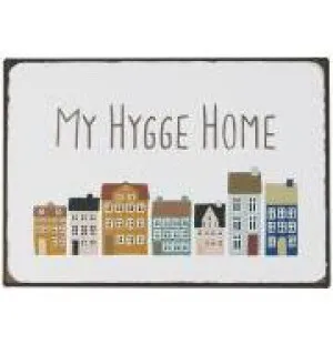 IB Laursen Metallskylt, My hygge home, 14x20cm image