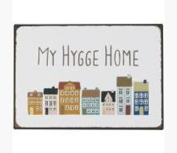 IB Laursen Metallskylt My hygge home 14x20cm kuva