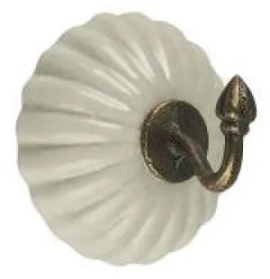 IB Laursen Krok i metall/keramik cream, 4,5x5cm image