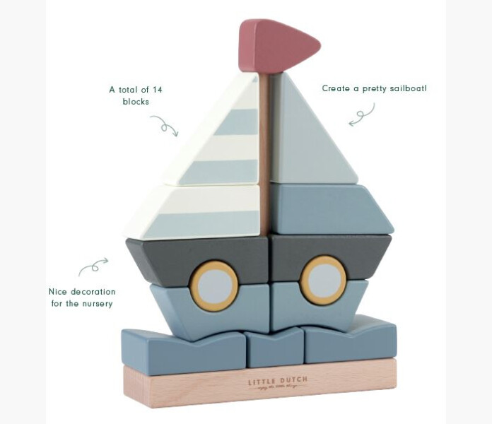 Pussel Little Dutch Stapelbar segelbat bla 12man kuva