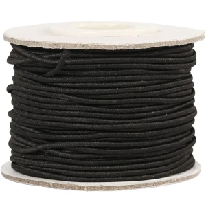 Elastiskt snöre 1 mm x 25 m svart kuva