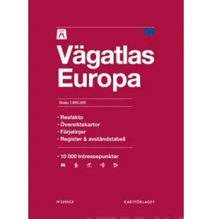 M Vägatlas Europa Skala 1:800000 2024 image