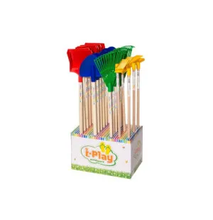 I-Play kratta i plast med trä skaft, 73cm kuva