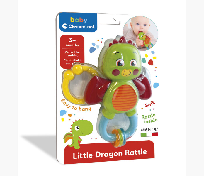 Clementoni baby dragon skallra gron 3m+ kuva
