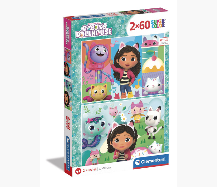 Clementoni pussel gabbys dollhouse 2x60bit kuva