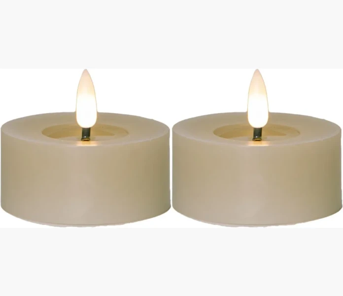 Flamme Flow LED tuikku 7cm beige 2 pack image