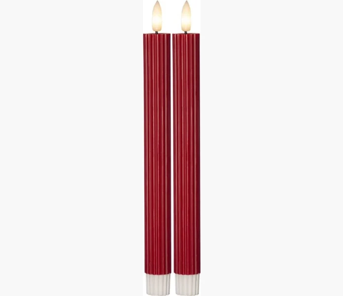 Flamme Stripe LED antikljus25 cm rod2kp kuva