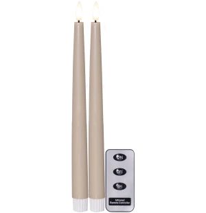 Flamme Slim LED antikljus 28,5 cm beige kuva
