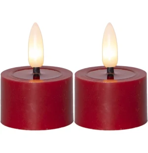 Flamme Flow led värmeljus 4 cm 2 st. röda kuva