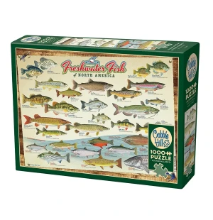 Pussel, Freshwater Fish of North America, 1000 bit image