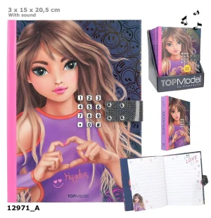 TopModel Dagbok m. kod/musik Night Light kuva