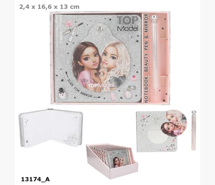 TOPmodel anteckningsbok med spegel image