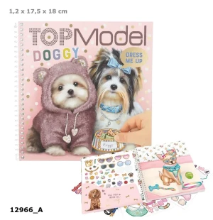 TOPModel Dress Me Up Doggy, stickersbok kuva