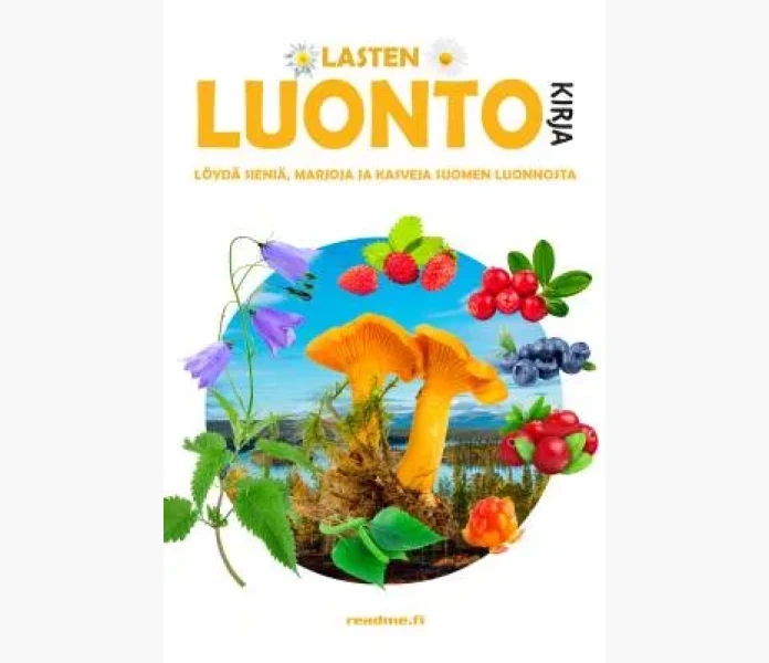Lasten luontokirja Loyda sienia marjoja ja kasveja Suomen luonnosta kuva