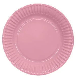 Pappersfat rosa 8st 18cm image