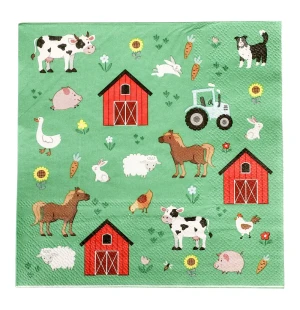 Servietter bondgård, 33x33cm image