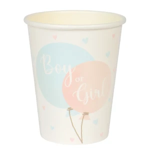 Pappersmugg 200ml 8st boy or girl image