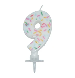 Tårtljus nr9 sprinkles image