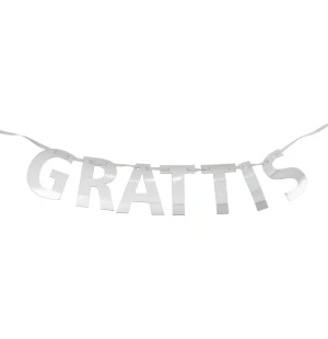 Grattis banderoll silver 2m image