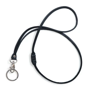 Nyckelhalsband i läder svart, 47cm image