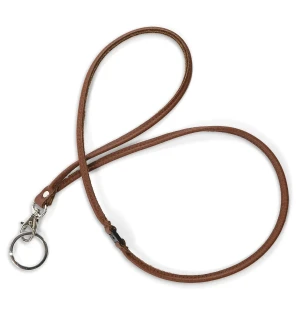 Nyckelhalsband i läder brunt, 47cm image