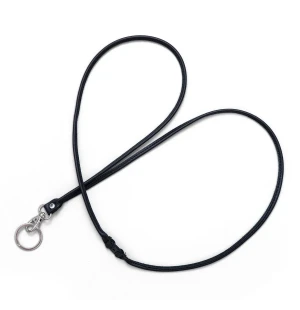 Nyckelhalsband i läder svart, 124cm image