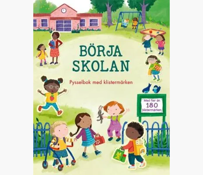 Borja skolan pysselbok med klistermarken kuva