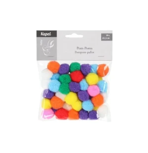 Kapel Pom poms, 50st olika färger image