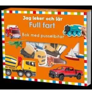 Jag leker och lär, full fart - bok med pusselbitar kuva