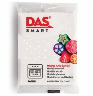 DAS lera för ugn White Glitter 57g kuva