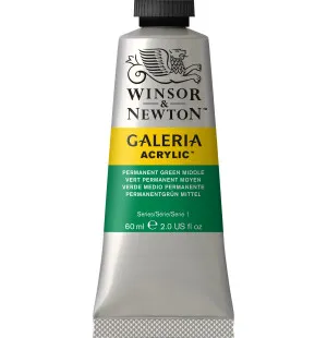 W&N Galeria akrylfärg Permanent Green Middle 60ml image