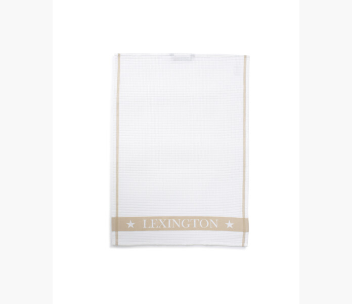 Cotton Waffle Logo Kitchen WhiteBeige kuva