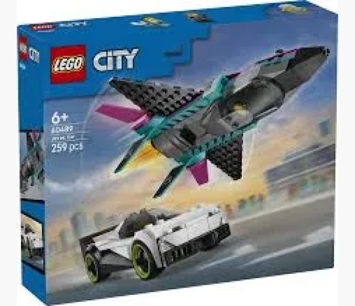 Lego City Jetplan mot bil kuva