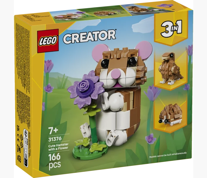 Lego Creator 3 in 1 Sot hamster med blomma kuva