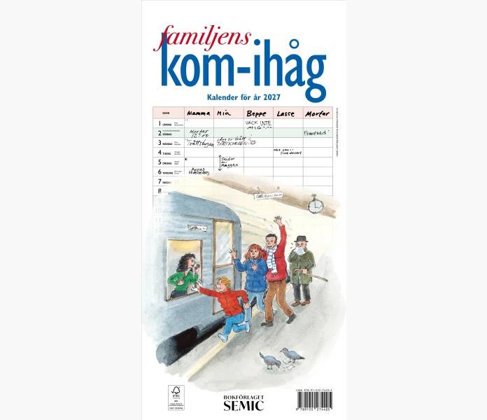 Familjens kom ihag kalender 2027 image