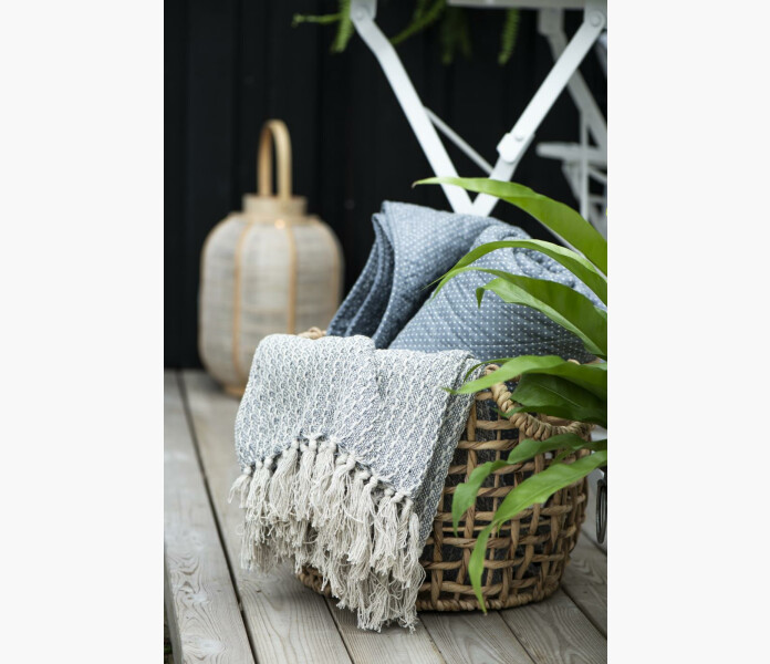 Plad cream dusty blue monster 1 image