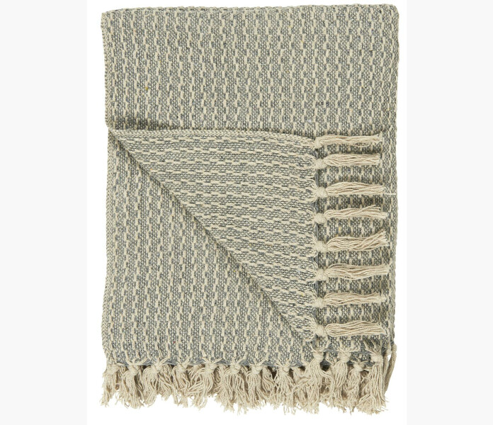 Plad cream dusty blue monster image