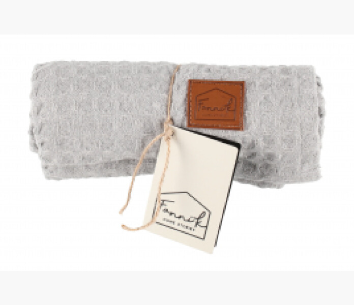 FanniK Handduk Ruutu ljus gra2 image