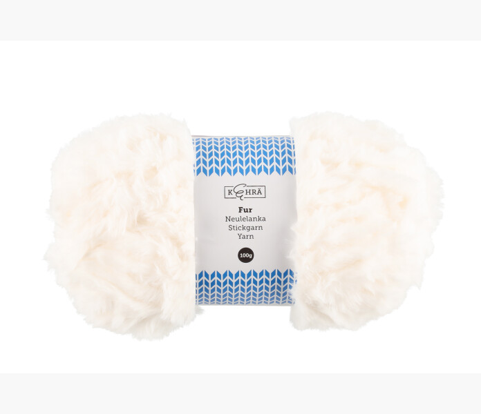Kehra Knitting yarn Fur natural white 100 g kuva